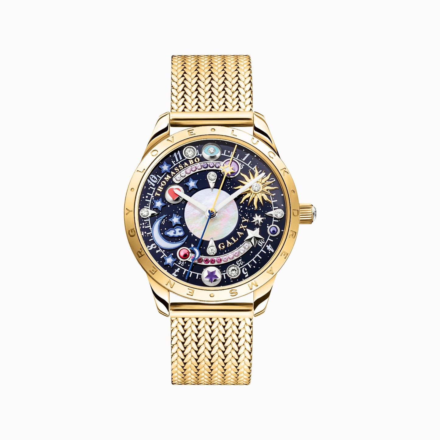 Thomas Sabo Cosmic Goldplated Mesh Bracelet Watch WA0403-264-207