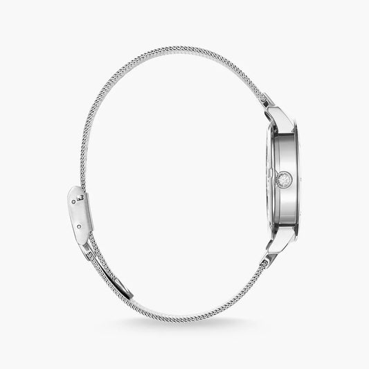 Thomas Sabo Stainless Steel 33mm Cubic Zirconia Dragonflies Mesh Bracelet Watch WA0423-201-201