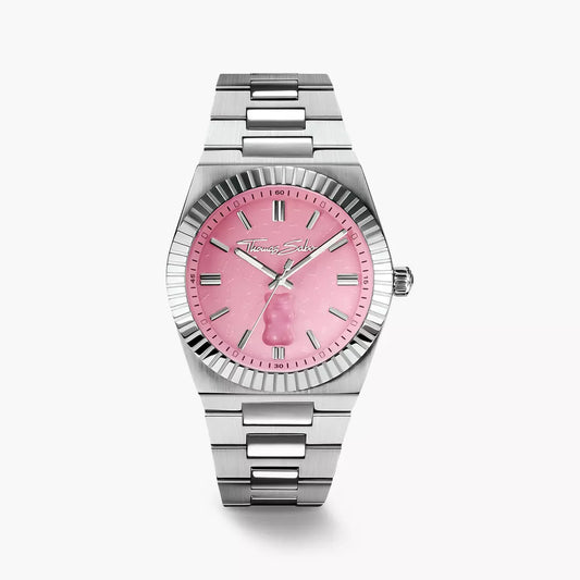 Thomas Sabo Stainless Steel 39mm Pink Haribo Dial Bracelet Watch WA0443-201-204