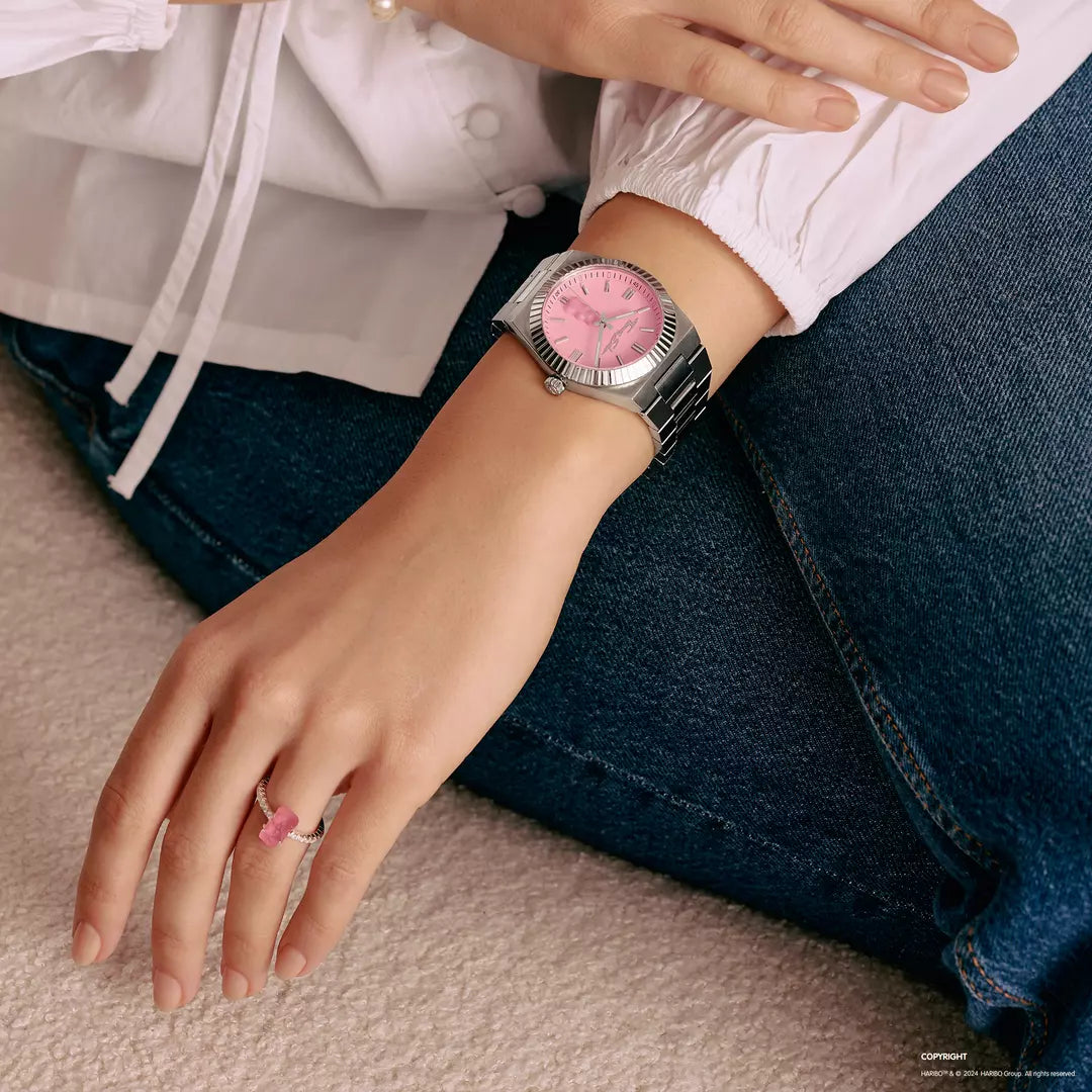 Thomas Sabo Stainless Steel 39mm Pink Haribo Dial Bracelet Watch WA0443-201-204