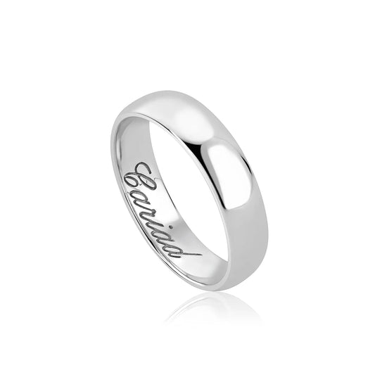 Clogau 9ct White Gold 5mm Windsor Wedding Ring Size P
