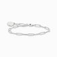 Thomas Sabo Oval Charm Bracelet with white Charmista Coin X0286-007-21 15cm