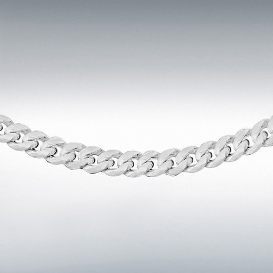 Sterling Silver 100 Diamond Cut Panza Curb Chain 28"