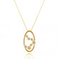 9ct Yellow Gold Diamond Bubble Pendant Necklace