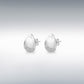 Sterling Silver Hollow Teardrop Stud Earrings
