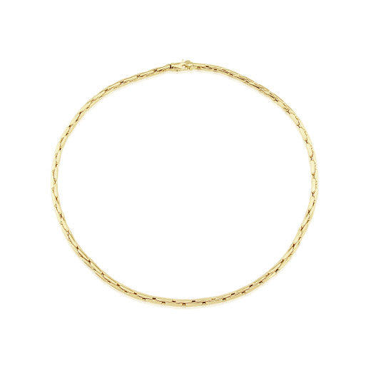 9ct Yellow Gold Hollow Decorative 18" Necklace