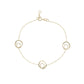 9ct Yellow Gold Trace Chain Open Swirls Bracelet