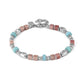 Nomination Instinct Style Stainless Steel Nuggets And Natural Turquoise And Pink Jade Bracelet 027936/098