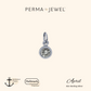 Permanent Sterling Silver Round White April Birthstone Cubic Zirconia Charm for Perma Bracelet