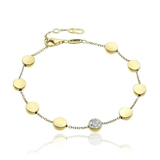 Chimento 18ct Yellow Gold 0.12ct Diamond Armillas Glow Bracelet