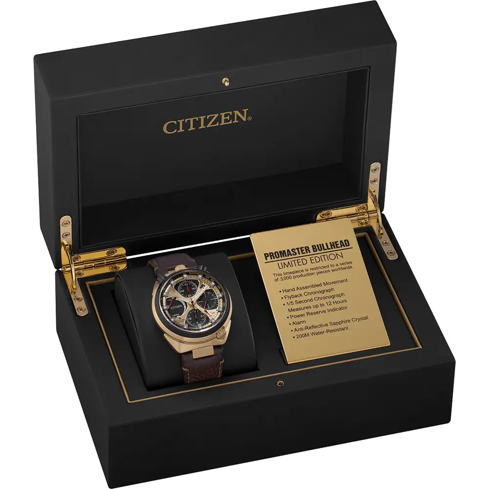 Citizen Limited Edition Promaster Bullhead Racing Chronograph Watch AV Judith Hart Jewellers