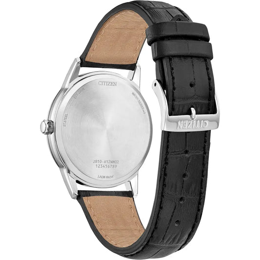 Citizen Round Steel Blue Date Dial Strap Watch AW1780-09L