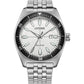 Citizen Sports 100M White Dial Black Bezel Stainless Steel Watch AW1911-53A