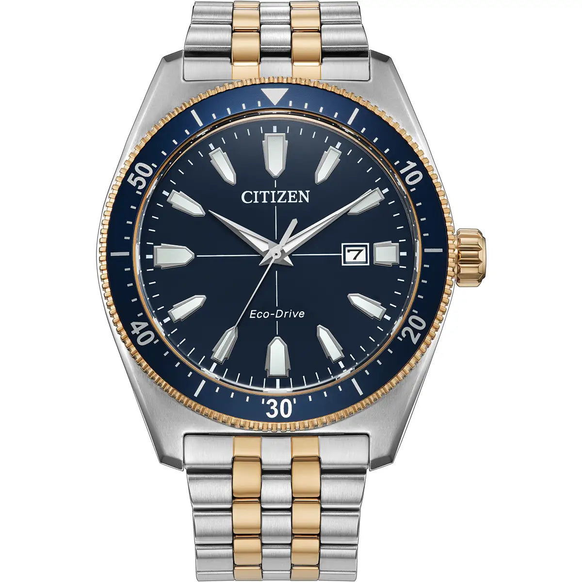 Citizen Sports 100M Bi Metal Blue Dial and Bezel Stainless Steel Watch AW1914-55L