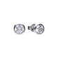 Diamonfire Silver Bezel Set 1.5ct Total Weight Cubic Zirconia Stud Earring E5619