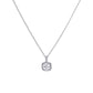 Diamonfire Silver Cushion Halo Cubic Zirconia Pendant and Chain P4617