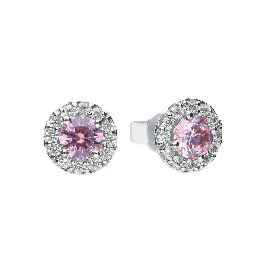 Diamonfire Dusky Pink Cubic Zirconia Stud Earrings E5775