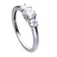 Diamonfire Silver White Zirconia Centre Stone Ring R3657 O