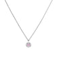 Diamonfire Silver Pink Cubic Zirconia Halo Pendant and Chain P4779