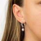 Diamonfire Cubic Zirconia Hoop With Pearl Drop Earrings E5898
