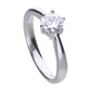 Diamonfire Silver White 6 Claw 1ct Solitaire Zirconia Ring R3620 O