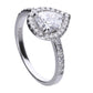 Diamonfire Silver White Zirconia Teardrop Ring R3627