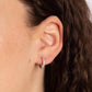 Diamonfire Dainty Pave Set Zirconia Cluster Hoop Earrings E6200
