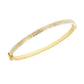 9ct White and Yellow Gold Diamond Cut Bangle