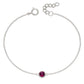 Sterling Silver February Birthstone Bracelet