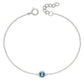 Sterling Silver March Birthstone Bracelet