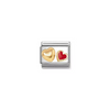 Nomination Composable Classic Gold Red Heart & Gold Heart Charm 030283/32