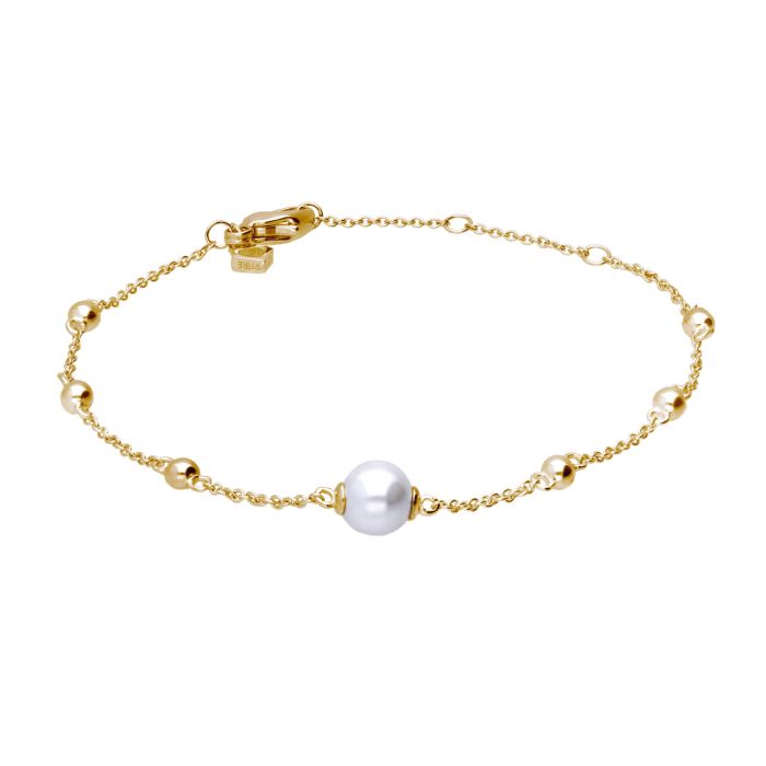 Diamonfire Trace Chain Shell Pearl Station Bracelet