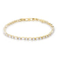 Diamonfire Yellow Gold Plated Cubic Zirconia Brilliant and Baguette Cut Bracelet