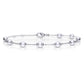 Diamonfire Sterling Silver Imitation Pearl Bobble Bracelet