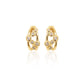 9ct Yellow Gold Diamond Bubble Earrings