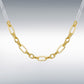 Sterling Silver and Yellow Gold Plated Paperlink and Two Strand Necklace