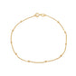9ct Yellow Gold Micro Bead and Curb Chain Bracelet