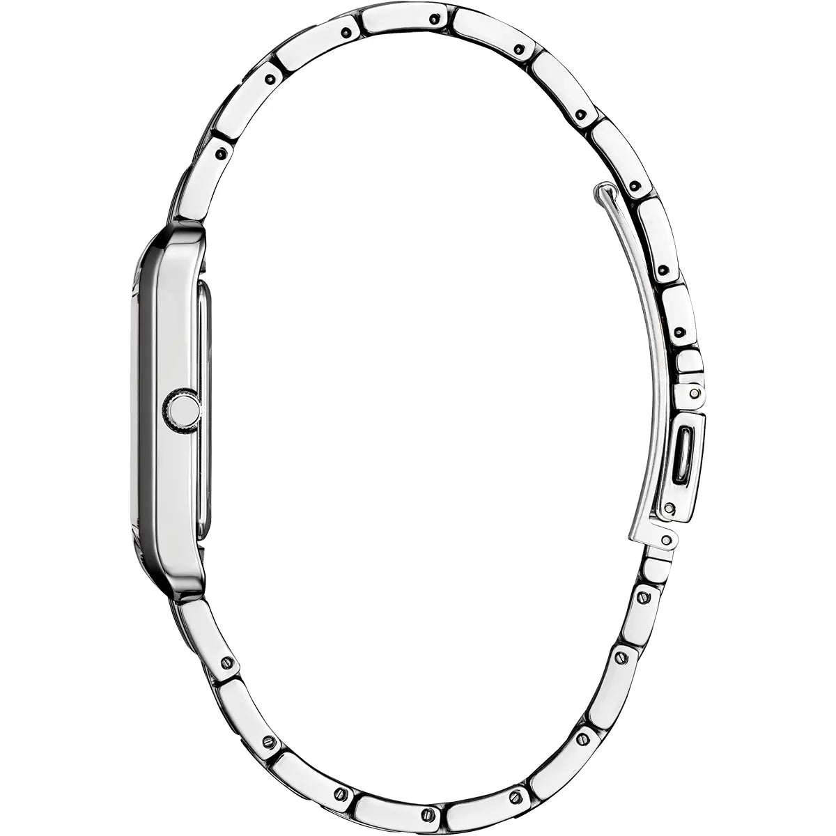 Citizen Stainless Steel Rectangular Black Dial Slim Bracelet Watch BJ6570-50E