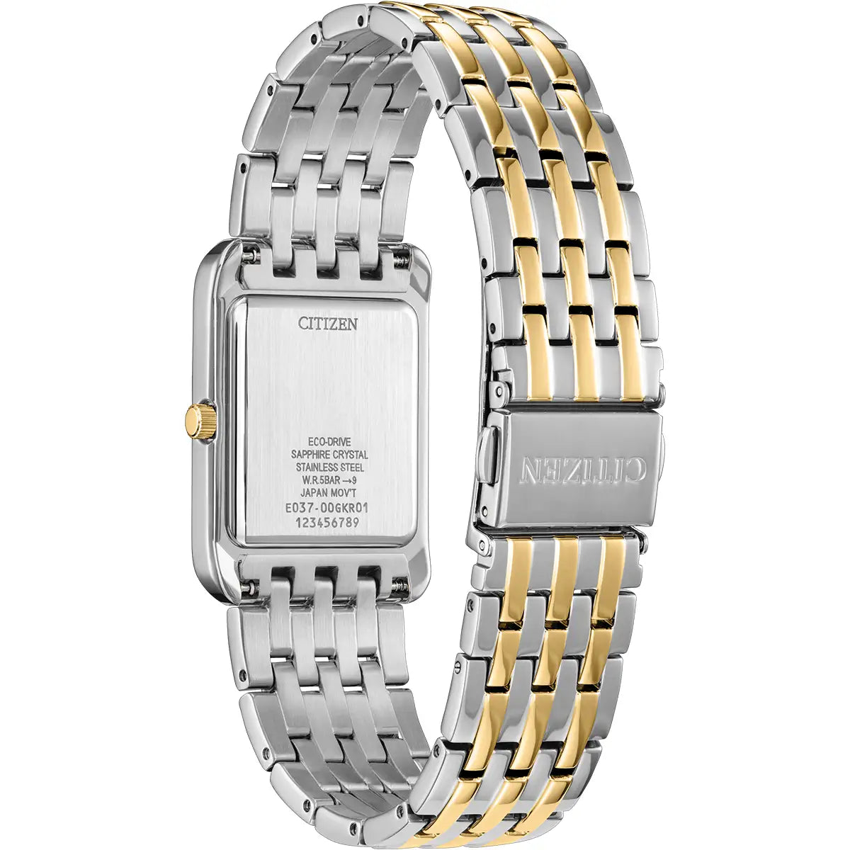Citizen Black Dial Two Colour Slim Stainless Steel Bracelet Watch BJ6574-59E