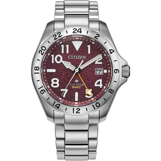 Citizen Promaster Land GMT Red Dial Watch BJ7150-50W
