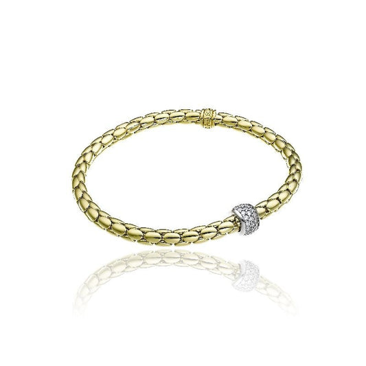 Chimento 18ct Yellow Gold 0.63cts Diamond Spring Stretch Bracelet