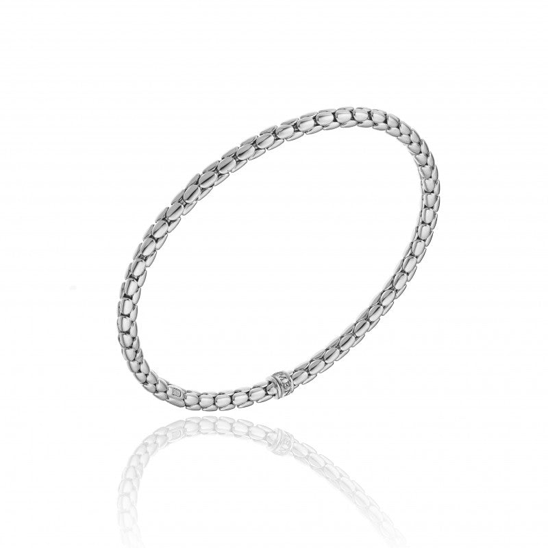 Chimento 18ct White Gold Spring Stretch Bracelet