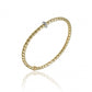 Chimento 18ct Yellow Gold 0.10ct Diamond Rondel Stretch Bracelet
