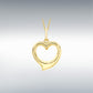 9ct Yellow Gold Hollow Heart Pendant