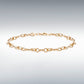 9ct Yellow Gold Double Twist Fancy Bracelet 7.5", 19cm