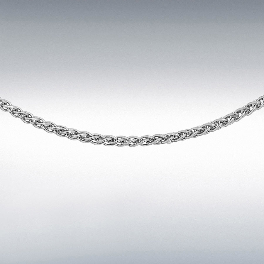 18ct White Gold 18/20" Adjustable Spiga Chain