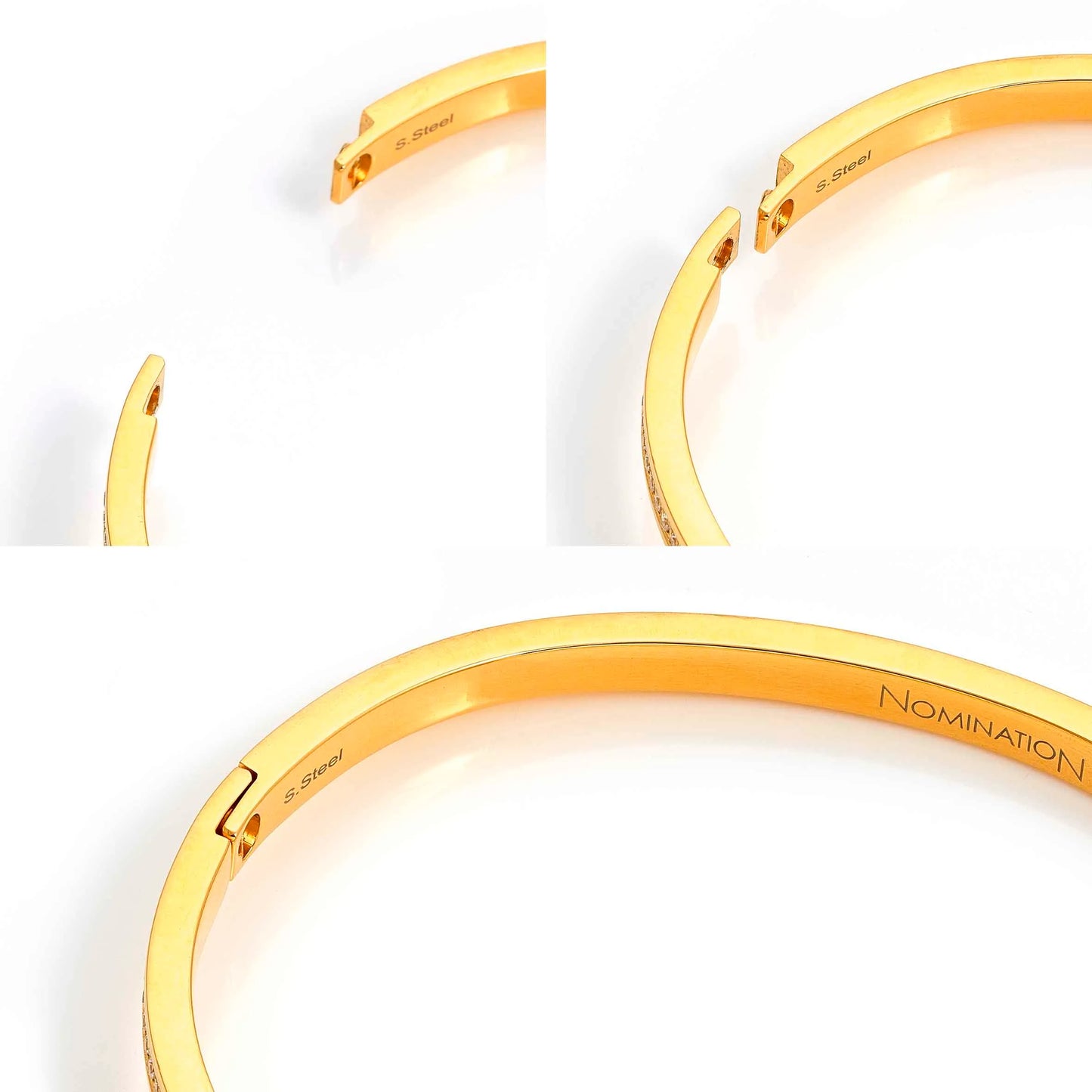 Nomination Pretty Bangles Infinity Cz Yellow Pvd Medium Bangle 029511/067