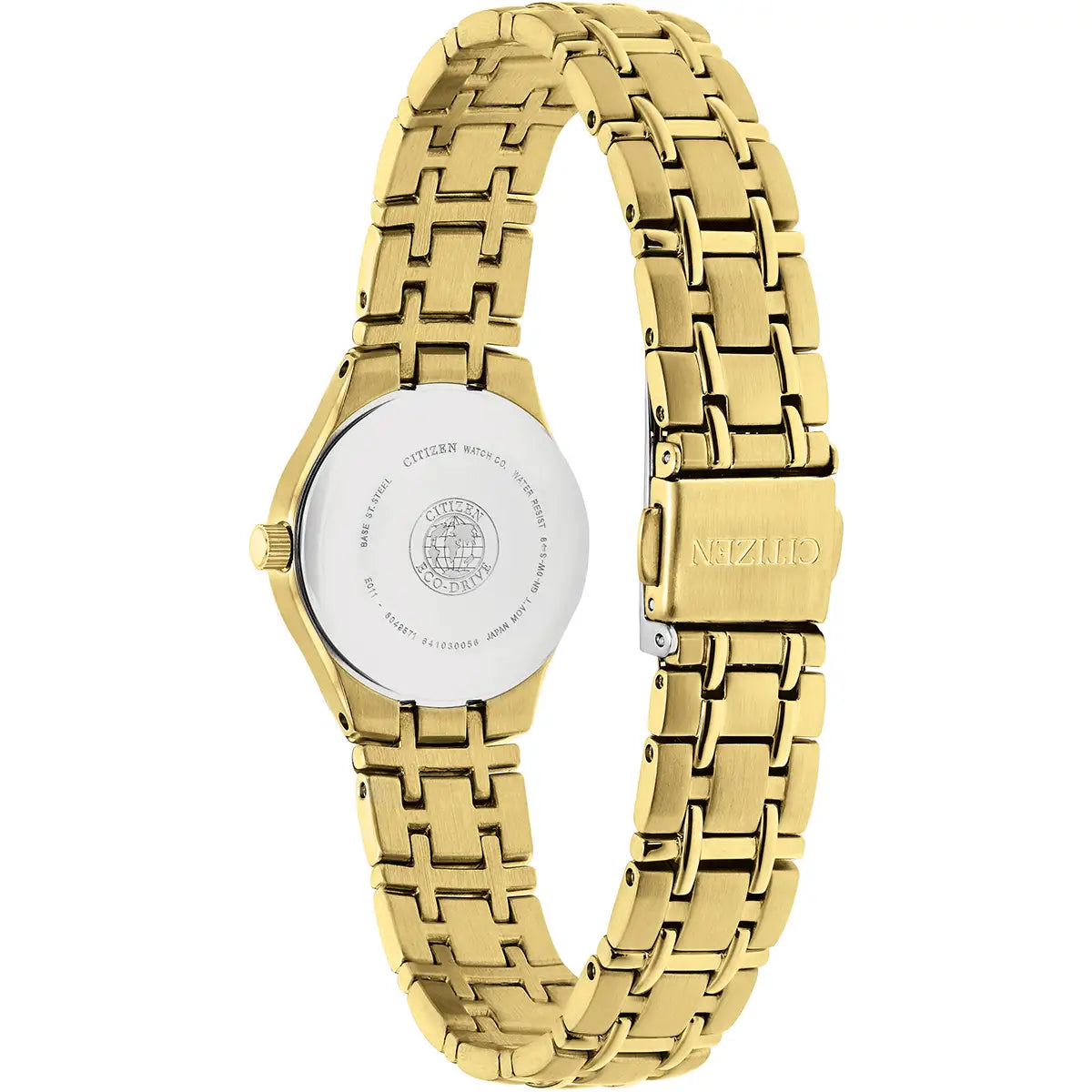 Citizen Ladies Gold Tone Stainless Steel Watch EW1262-55P