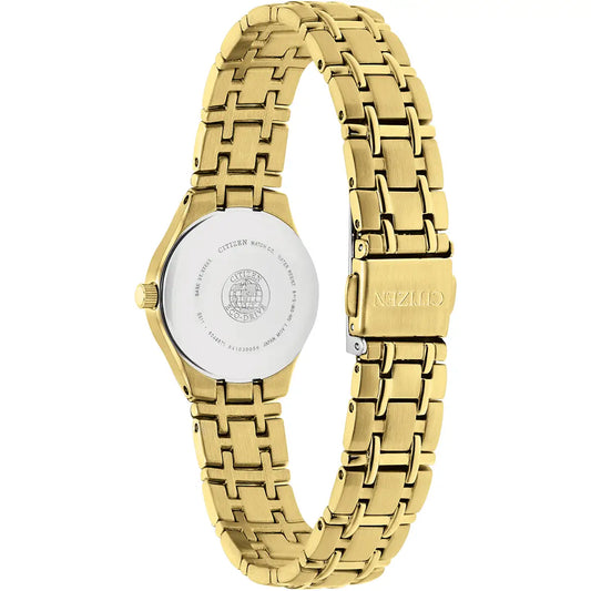 Citizen Ladies Gold Tone Stainless Steel Watch EW1262-55P