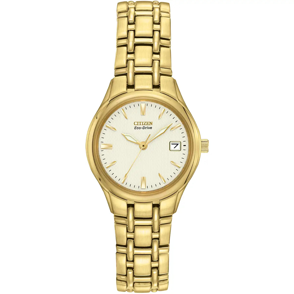 Citizen Ladies Gold Tone Stainless Steel Watch EW1262-55P